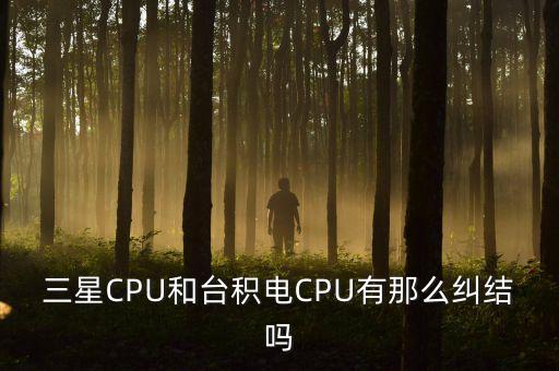三星CPU和臺積電CPU有那么糾結(jié)嗎