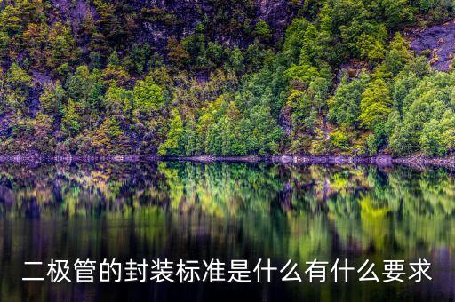 二極管的封裝標(biāo)準(zhǔn)是什么有什么要求