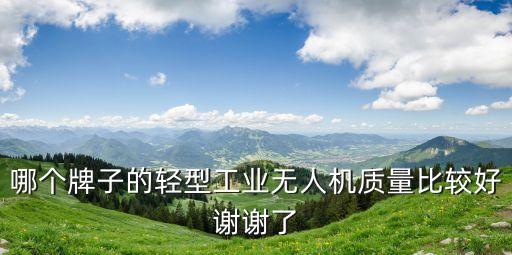 哪個(gè)牌子的輕型工業(yè)無(wú)人機(jī)質(zhì)量比較好謝謝了