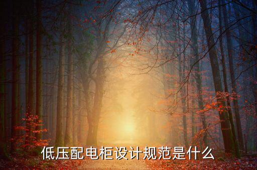 低壓配電柜設(shè)計規(guī)范是什么