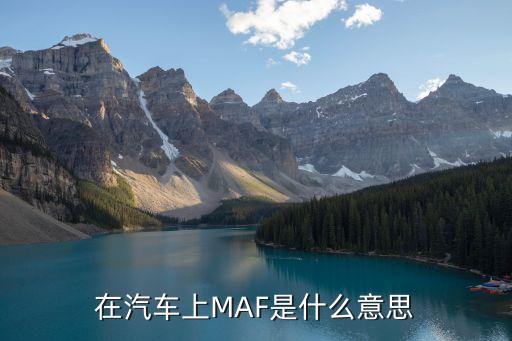 在汽車上MAF是什么意思