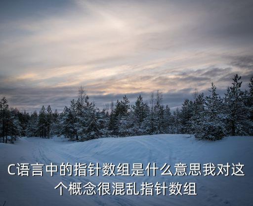 函數(shù)指針數(shù)組，C語言中的指針數(shù)組是什么意思我對這個(gè)概念很混亂指針數(shù)組