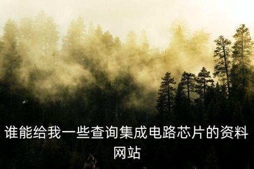 誰能給我一些查詢集成電路芯片的資料網(wǎng)站