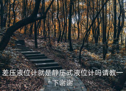 差壓液位計(jì)就是靜壓式液位計(jì)嗎請(qǐng)教一下謝謝