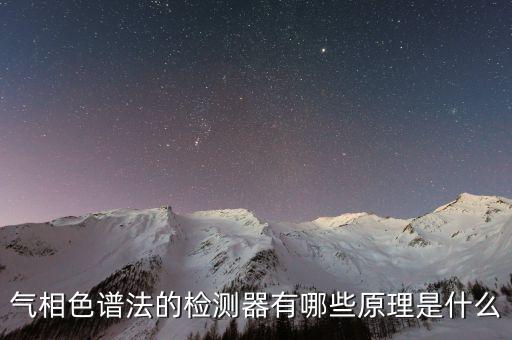 氣相色譜法的檢測器有哪些原理是什么