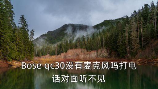 qc30，Bose qc30沒有麥克風(fēng)嗎打電話對(duì)面聽不見