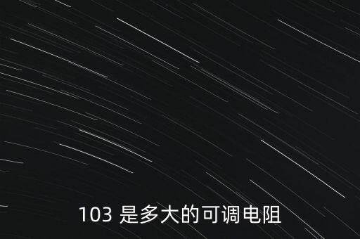 103 是多大的可調(diào)電阻