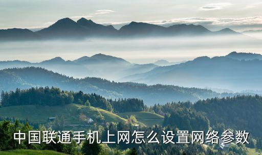 中國聯(lián)通手機上網(wǎng)怎么設(shè)置網(wǎng)絡(luò)參數(shù)