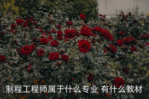制程工程師屬于什么專業(yè) 有什么教材