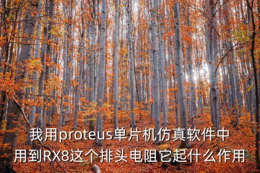 我用proteus單片機(jī)仿真軟件中用到RX8這個(gè)排頭電阻它起什么作用