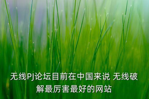 無線電論壇，無線PJ論壇目前在中國來說 無線破解最厲害最好的網(wǎng)站