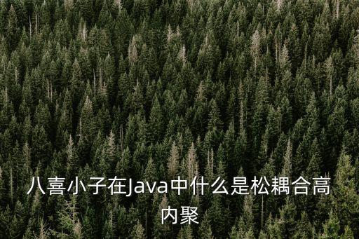 八喜小子在Java中什么是松耦合高內(nèi)聚