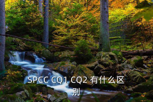 SPCC CQ1 CQ2 有什么區(qū)別