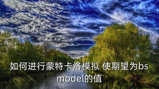 如何進(jìn)行蒙特卡洛模擬 使期望為bsmodel的值
