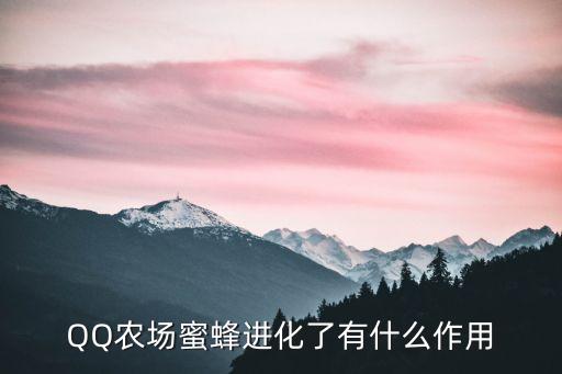 QQ農(nóng)場蜜蜂進(jìn)化了有什么作用