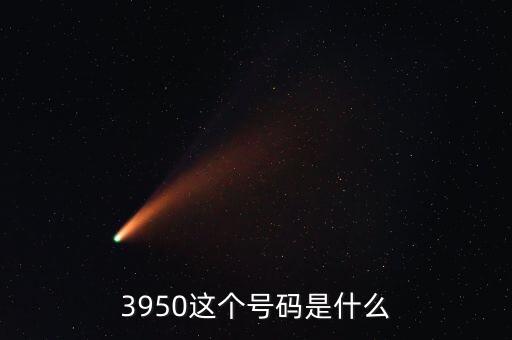 3950這個(gè)號(hào)碼是什么