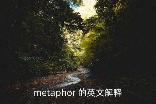 metaphor 的英文解釋