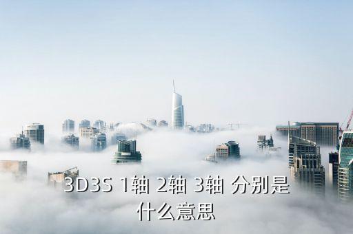 3D3S 1軸 2軸 3軸 分別是什么意思