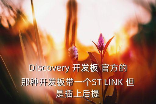 Discovery 開發(fā)板 官方的那種開發(fā)板帶一個ST LINK 但是插上后提