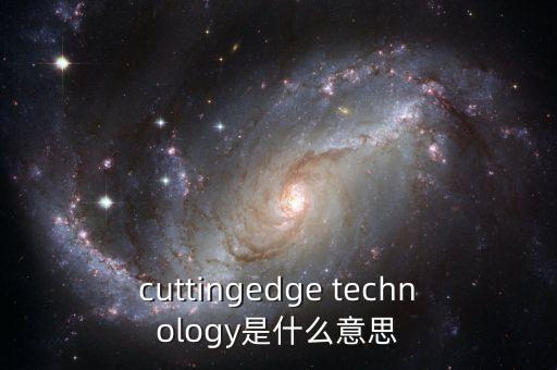 cuttingedge technology是什么意思