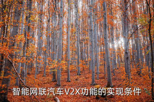 智能網聯汽車V2X功能的實現條件