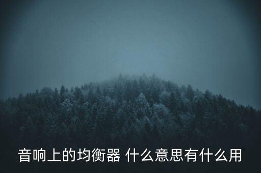 專業(yè)音響均衡器，專業(yè)音響均衡器調(diào)節(jié)有哪些技巧