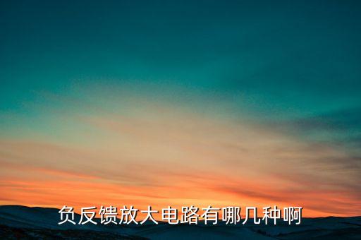 負(fù)反饋電路，負(fù)反饋放大電路有哪幾種啊