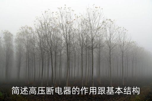 簡述高壓斷電器的作用跟基本結(jié)構(gòu)