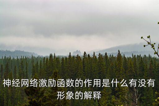 神經(jīng)網(wǎng)絡(luò)激勵函數(shù)的作用是什么有沒有形象的解釋