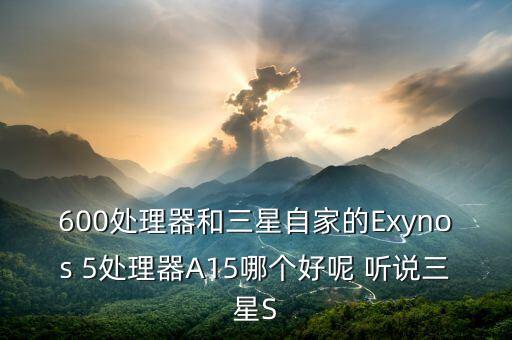 600處理器和三星自家的Exynos 5處理器A15哪個好呢 聽說三星S