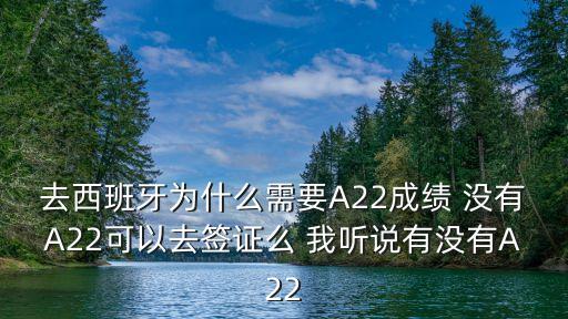 a22，去西班牙為什么需要A22成績(jī) 沒(méi)有A22可以去簽證么 我聽(tīng)說(shuō)有沒(méi)有A22