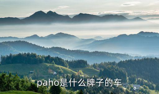 paho是什么牌子的車
