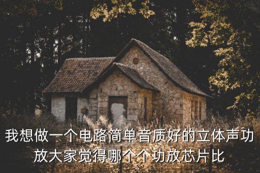 我想做一個電路簡單音質(zhì)好的立體聲功放大家覺得哪個個功放芯片比