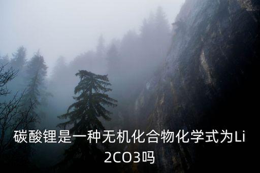 碳酸鋰是一種無機化合物化學式為Li2CO3嗎