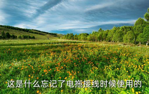 線鼻子圖片，這是什么忘記了電拖接線時(shí)候使用的