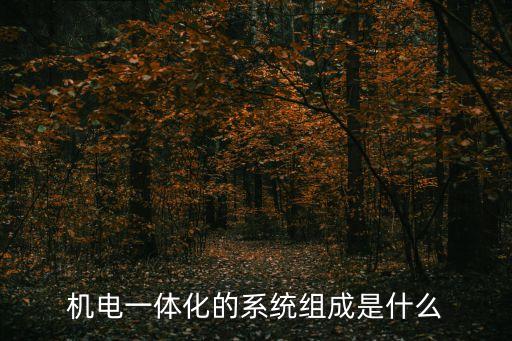 機電一體化的系統(tǒng)組成是什么