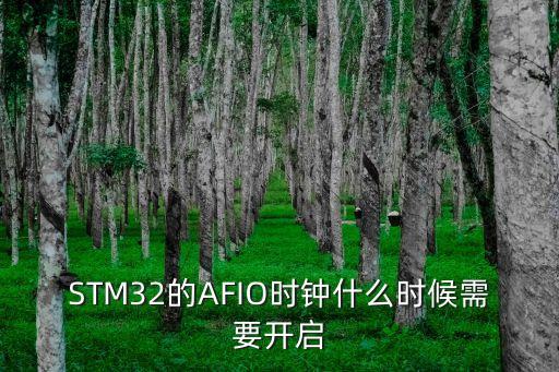 afio，STM32的AFIO時(shí)鐘什么時(shí)候需要開啟