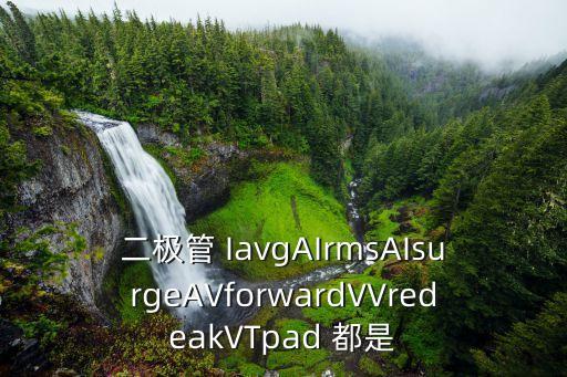 二極管 IavgAIrmsAIsurgeAVforwardVVredeakVTpad 都是