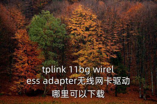 tplink 11bg wireless adapter無線網(wǎng)卡驅(qū)動(dòng)哪里可以下載