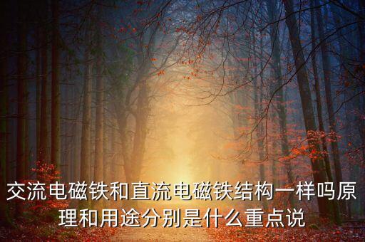 交流電磁鐵和直流電磁鐵結(jié)構(gòu)一樣嗎原理和用途分別是什么重點(diǎn)說