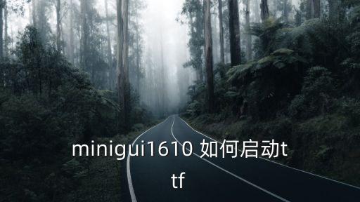 MiniGUI，minigui1610 如何啟動(dòng)ttf