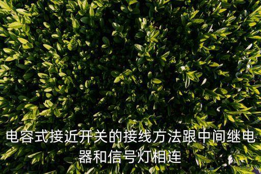 電容式接近開關(guān)的接線方法跟中間繼電器和信號(hào)燈相連