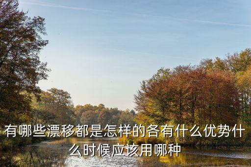 有哪些漂移都是怎樣的各有什么優(yōu)勢(shì)什么時(shí)候應(yīng)該用哪種