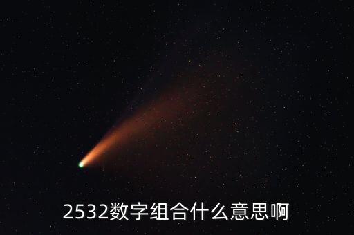 2532，2532數(shù)字組合什么意思啊