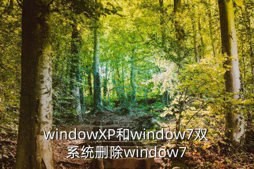 windowXP和window7雙系統(tǒng)刪除window7