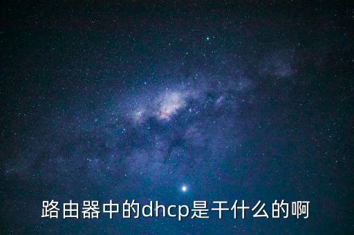 dhcp的作用，路由器中的dhcp是干什么的啊