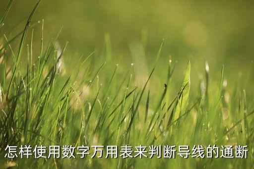 怎樣使用數字萬用表來判斷導線的通斷