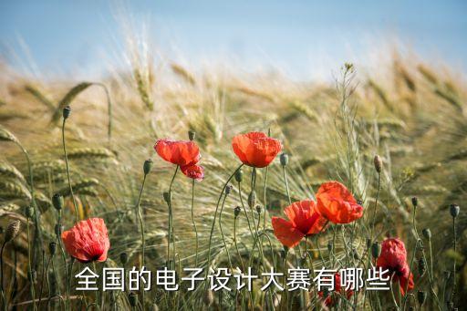 電子設計大賽，全國的電子設計大賽有哪些