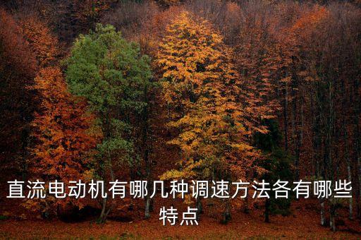 調(diào)速，直流電動(dòng)機(jī)有哪幾種調(diào)速方法各有哪些特點(diǎn)
