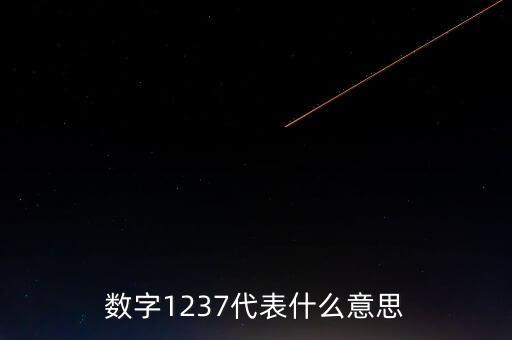 1237，1237的數(shù)字是什么意思